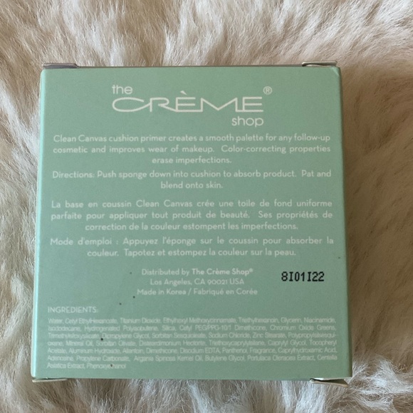 The crème shop clean Canvas cushion primer Green color correct redness - Picture 2 of 7
